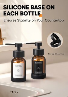 Foto 2 | Foto 2 | Set Dispensador De Jabón Espumoso Orchid Home Glass  250 Ml  Recargable - Venta Internacional.