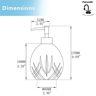 Foto 4 | Foto 4 | Dispensador De Jabón Fonveth Kitchen Bathroom Vidrio De 340 Ml Con Bomba - Venta Internacional.