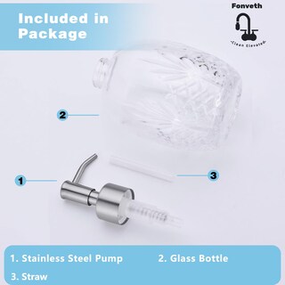 Foto 5 | Foto 5 | Dispensador De Jabón Fonveth Kitchen Bathroom Vidrio De 340 Ml Con Bomba - Venta Internacional.