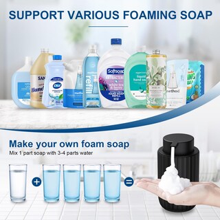 Foto 4 | Foto 4 | Dispensador De Jabón Espumoso Dlirho Ceramic De 350 Ml Para Baño Color Negro - Venta Internacional.