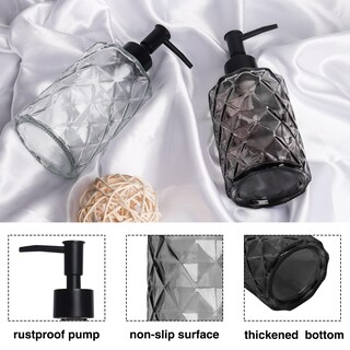 Foto 6 | Foto 6 | Dispensador De Jabón Ulable Vidrio De 330 Ml Con Bomba De Plástico Transparente Y Negro - Venta Internacional.