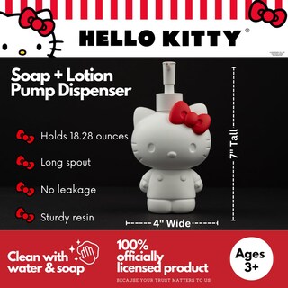 Foto 2 | Foto 2 | Dispensador De Jabón Loción Y Desinfectante Para Manos Hello Kitty 305 Ml Resina - Venta Internacional.