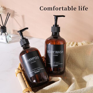 Foto 4 | Foto 4 | Juego De Botellas De Ducha Mithrgrous 5 Unidades Recargables Color Ámbar 500 Ml - Venta Internacional.