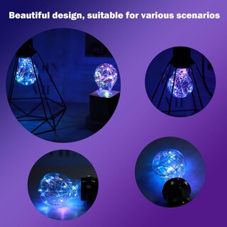 Foto 4 | Foto 4 | Paquete De 4 Bombillas Led Howorr Rgb Que Cambian De Color 15 W E26 - Venta Internacional.