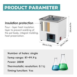 Foto 4 | Foto 4 | Baño De Agua De Laboratorio T-stereo Wb100-1 3l 110 V/60 Hz De Acero Inoxidable - Venta Internacional.
