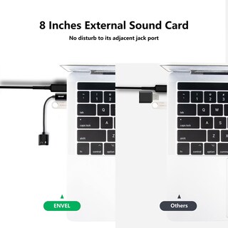 Foto 3 | Foto 3 | Adaptador De Audio Usb A 3 5 Mm Tarjeta De Sonido Externa Envel Negro - Venta Internacional.