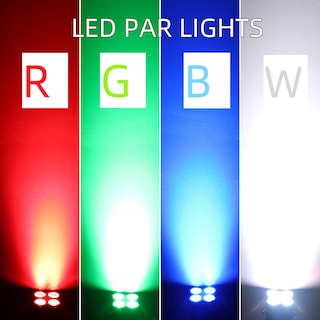 Foto 4 | Foto 4 | Stage Par Lights Aqool Rgbw Led Par Can Light 25 W - Venta Internacional.