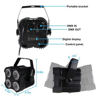 Foto 7 | Foto 7 | Stage Par Lights Aqool Rgbw Led Par Can Light 25 W - Venta Internacional.