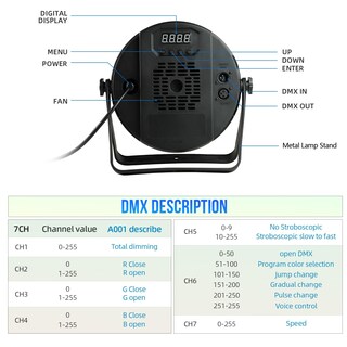 Foto 4 | Foto 4 | Luz Led Par Light Cagor 60 Rgb 90 W Con Control Dmx Activado Por Sonido - Venta Internacional.