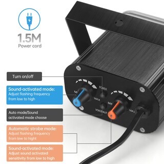 Foto 2 | Foto 2 | Luz Estroboscópica Luditek Miniled Para Halloween Con Mando A Distancia - Venta Internacional.