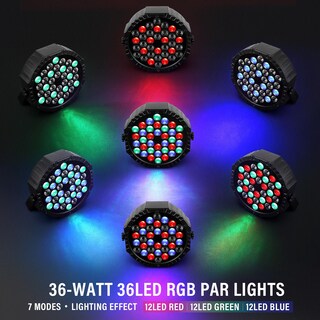 Foto 2 | Foto 2 | Juego De 2 Luces Stage Lights Cagor Rgb Dj Par De 36 W Con Control - Venta Internacional.