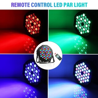 Foto 3 | Foto 3 | Juego De 2 Luces Stage Lights Cagor Rgb Dj Par De 36 W Con Control - Venta Internacional.