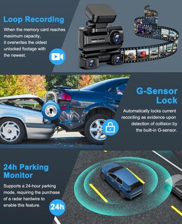 Foto 4 | Foto 4 | Cámara De Coche Dash Cam Zyeipo De 4 Canales 360 4k Full Hd +128 Gb - Venta Internacional.