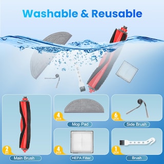 Foto 7 | Foto 7 | Kit De Accesorios De Repuesto Compatible Con El Robot Aspirador Roborock Q10 S5/q10 S5+/q10 X5/q10 X5+ - Venta Internacional.