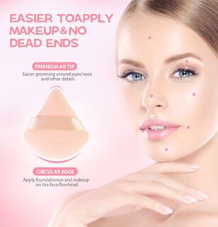 Foto 3 | Foto 3 | Base Cosmética Makeup Puff Mmq Triangle Velour X8 - Venta Internacional.