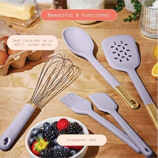 Foto 2 | Foto 2 | Juego De Utensilios De Cocina Drew Barrymore Beautiful Lavender De 5 Piezas - Venta Internacional.