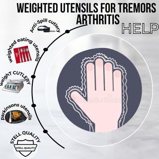 Foto 3 | Foto 3 | Set De Utensilios Pesados Para Pacientes Con Temblores De Manos Y Parkinson - Venta Internacional.