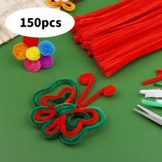 Foto 4 | Foto 4 | Limpiapipas Iuidu Tallos Navideños De Chenilla 150 Unidades Color Rojo - Venta Internacional.