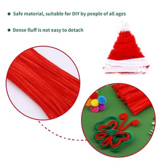 Foto 5 | Foto 5 | Limpiapipas Iuidu Tallos Navideños De Chenilla 150 Unidades Color Rojo - Venta Internacional.