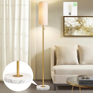 Foto 1 | Foto 1 | Lámpara De Pie Aulaiyi Regulable Dorada Con Base De Mármol Led 8 W - Venta Internacional.