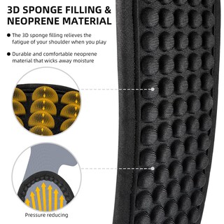 Foto 2 | Foto 2 | Correa De Guitarra Lekato Para Guitarra Eléctrica Y Bajo Neopreno Negro - Venta Internacional.