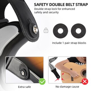 Foto 5 | Foto 5 | Correa De Guitarra Lekato Para Guitarra Eléctrica Y Bajo Neopreno Negro - Venta Internacional.