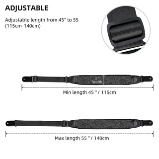 Foto 7 | Foto 7 | Correa De Guitarra Lekato Para Guitarra Eléctrica Y Bajo Neopreno Negro - Venta Internacional.