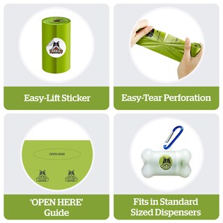 Foto 6 | Foto 6 | Bolsas Para Excrementos De Perro Pogi's 30 Rollos (450 Bolsas) Sin Perfume - Venta Internacional.