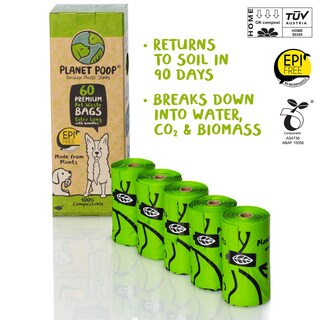Foto 2 | Foto 2 | Inicio Bolsas Compostables Para Excrementos De Perro Planet Poop Extralargas 60 - Venta Internacional.
