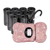 Soporte Para Excrementos De Perro Savori Bling Con Diamantes De Imitación Con 150 Bolsas - Venta Internacional.