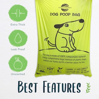 Foto 4 | Foto 4 | Bolsa Compostable Para Excrementos De Perro Moonygreen 120 Recambios 9 X 13 Pulgadas - Venta Internacional.
