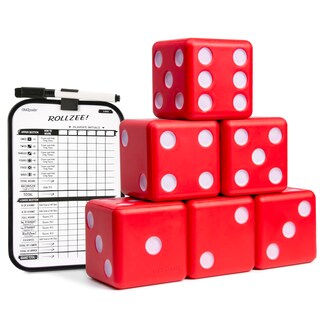 Foto 1 | Foto 1 | Juego De Dados Gosports Giant De Espuma 9 Cm Con Marcador Rojo - Venta Internacional.