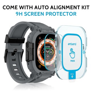 Foto 2 | Foto 2 | Funda Protectora De Pantalla Con Correa Para Apple Watch De 49 Mm  Color Gris - Venta Internacional.