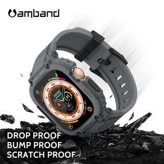 Foto 4 | Foto 4 | Funda Protectora De Pantalla Con Correa Para Apple Watch De 49 Mm  Color Gris - Venta Internacional.