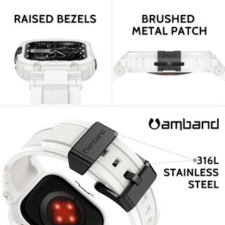 Foto 2 | Foto 2 | Funda Para Reloj Amband M1 Sport Rugged Para Apple De 46 Mm Color Blanco - Venta Internacional.