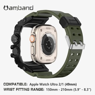 Foto 5 | Foto 5 | Funda Y Correa Amband Para Apple Watch Ultra 2/1 De 49 Mm  Color Verde Militar - Venta Internacional.