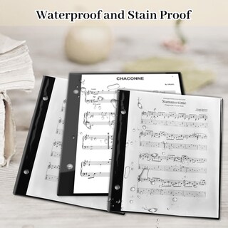 Foto 3 | Foto 3 | Carpeta De Música Ootday De Pvc Impermeable Con 2 Anillas De Encuadernación  20 Páginas - Venta Internacional.