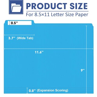 Foto 2 | Foto 2 | Carpeta De Archivos Pandri Paquete De 120 Unidades Color Con Lengüeta Cortada 1/3 Tamaño Carta - Venta Internacional.
