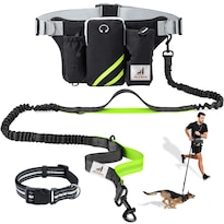 Cinturón Hands Free Dog Leash Mila & Winnie Con Funda  Color Verde - Venta Internacional.