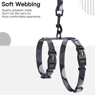 Foto 4 | Foto 4 | Set De Arnés Y Correa Para Gatos Pupteck Ajustable Gris Oscuro - Venta Internacional.