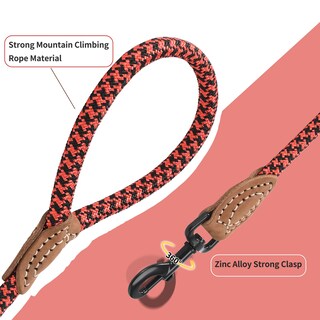 Foto 4 | Foto 4 | Correa De Cuerda Para Perros Mile High Life Mountain Climbing Roja Y Negra - Venta Internacional.