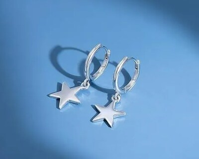 Foto 4 | Foto 4 | Aretes Xtellar Chapado En Plata 925 Con Colgante De Estrella Para Mujer Sofisticada