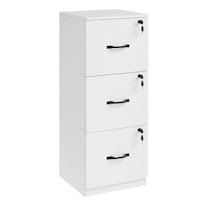 Archivador Vertical De 3 Cajones Para Oficina En Casa Soporte Impresora Cerradura Riel Ajustable A4 Carta