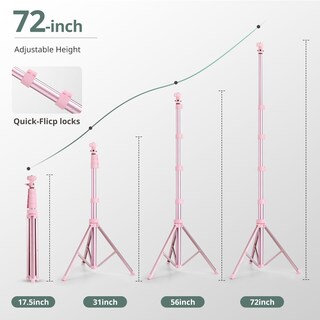Foto 4 | Foto 4 | Trípode Para Teléfono Y Selfie Stick Sensyne 72 Con Mando A Distancia Color Rosa - Venta Internacional.