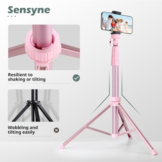 Foto 5 | Foto 5 | Trípode Para Teléfono Y Selfie Stick Sensyne 72 Con Mando A Distancia Color Rosa - Venta Internacional.