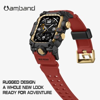 Foto 2 | Foto 2 | Funda Con Correa Para Apple Watch Amband M3 Rugged De 44 Mm Color Rojo - Venta Internacional.