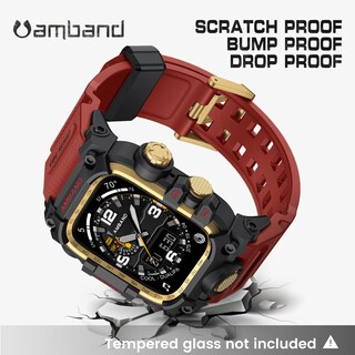 Foto 3 | Foto 3 | Funda Con Correa Para Apple Watch Amband M3 Rugged De 44 Mm Color Rojo - Venta Internacional.