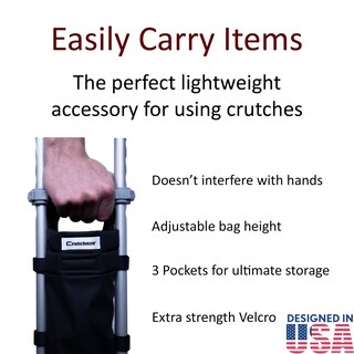 Foto 3 | Foto 3 | Bolsa Para Muletas Crutcheze Negra Impermeable Y Lavable De Diseño - Venta Internacional.