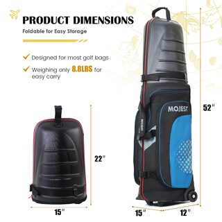 Foto 7 | Foto 7 | Bolsa De Viaje De Golf Mojest Airlines Con Ruedas Funda Rígida 1680d - Venta Internacional.