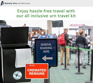 Foto 6 | Foto 6 | Urna De Cremación Principalmente Urnas Carrysafe Aprobadas Por La Tsa 9 Litros Negras - Venta Internacional.
